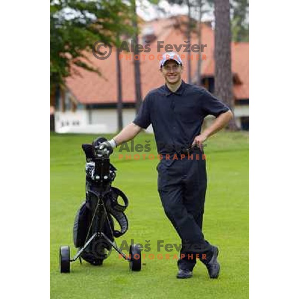 Košir Jure at first hole in Arboretum golf course