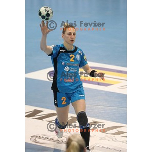 Tamara Georgijev of Krim Mercator during EHF Women\'s Champions league handball match between RK Krim Mercator and CSM Bucuresti in Kodeljevo Hall, Ljubljana, Slovenia on February 4, 2017