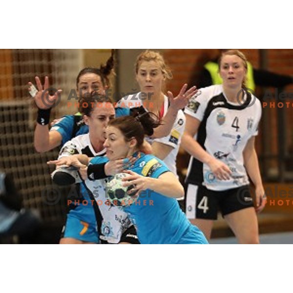 Nina Jericek of Krim Mercator during EHF Women\'s Champions league handball match between RK Krim Mercator and CSM Bucuresti in Kodeljevo Hall, Ljubljana, Slovenia on February 4, 2017