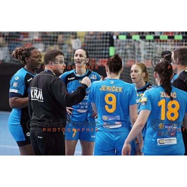 Uros Bregar, head caoch of Krim Mercator during EHF Women\'s Champions league handball match between RK Krim Mercator and CSM Bucuresti in Kodeljevo Hall, Ljubljana, Slovenia on February 4, 2017