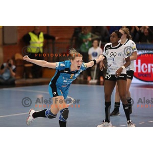 Tamara Georgijev of Krim Mercator during EHF Women\'s Champions league handball match between RK Krim Mercator and CSM Bucuresti in Kodeljevo Hall, Ljubljana, Slovenia on February 4, 2017