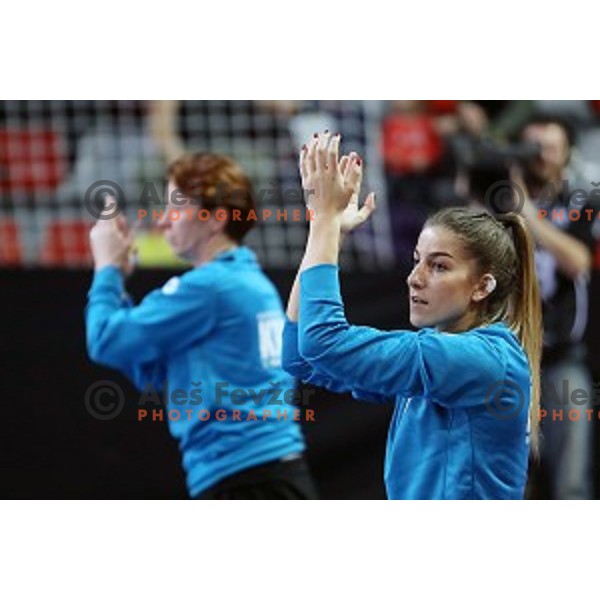 Ana Abina during EHF Women\'s Champions league handball match between RK Krim Mercator and CSM Bucuresti in Kodeljevo Hall, Ljubljana, Slovenia on February 4, 2017