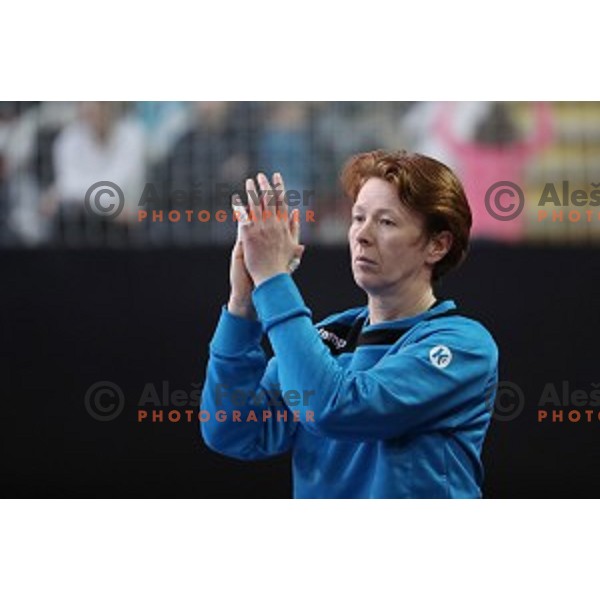 Sergeja Stefanisin during EHF Women\'s Champions league handball match between RK Krim Mercator and CSM Bucuresti in Kodeljevo Hall, Ljubljana, Slovenia on February 4, 2017