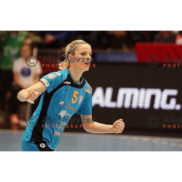 Aneta Benko of Krim Mercator during EHF Women\'s Champions league handball match between RK Krim Mercator and CSM Bucuresti in Kodeljevo Hall, Ljubljana, Slovenia on February 4, 2017