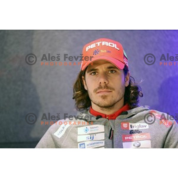 Miha Podgornik at Slovenia Biathlon team press conference in Ljubljana on February 6, 2017