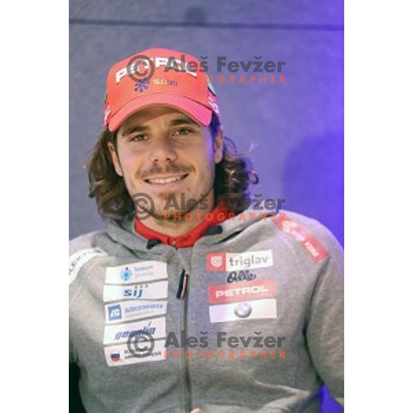 Miha Podgornik at Slovenia Biathlon team press conference in Ljubljana on February 6, 2017