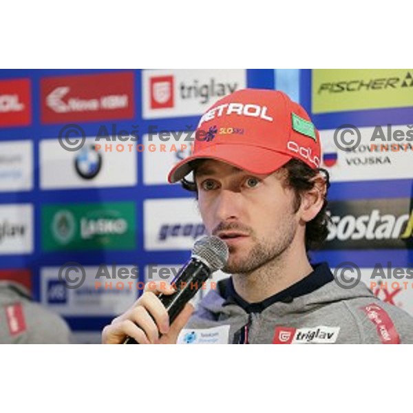 Jakov Fak at Slovenia Biathlon team press conference in Ljubljana on February 6, 2017