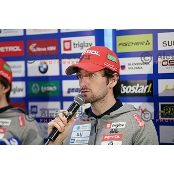 Jakov Fak at Slovenia Biathlon team press conference in Ljubljana on February 6, 2017