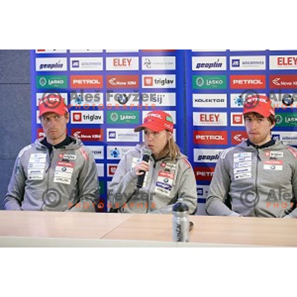 Slovenia Biathlon team press conference in Ljubljana on February 6, 2017