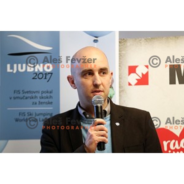 Jozko Krizan at Slovenia Nordic Ski jumping team press conference in Ljubljana on February 6, 2017