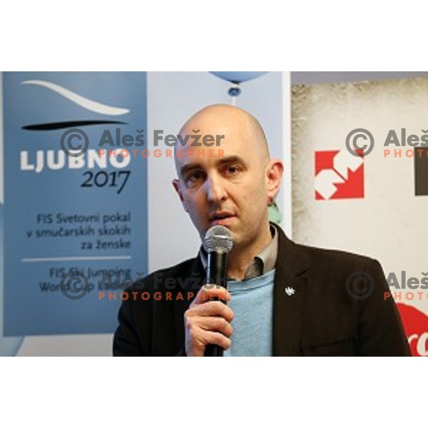 Jozko Krizan at Slovenia Nordic Ski jumping team press conference in Ljubljana on February 6, 2017