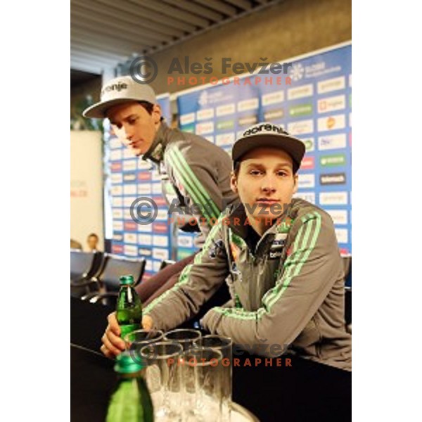 Domen Prevc at Slovenia Nordic Ski jumping team press conference in Ljubljana on February 6, 2017