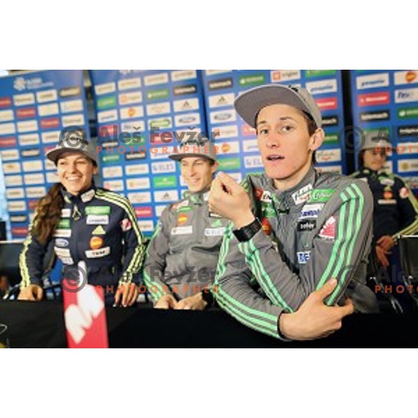 Peter Prevc at Slovenia Nordic Ski jumping team press conference in Ljubljana on February 6, 2017