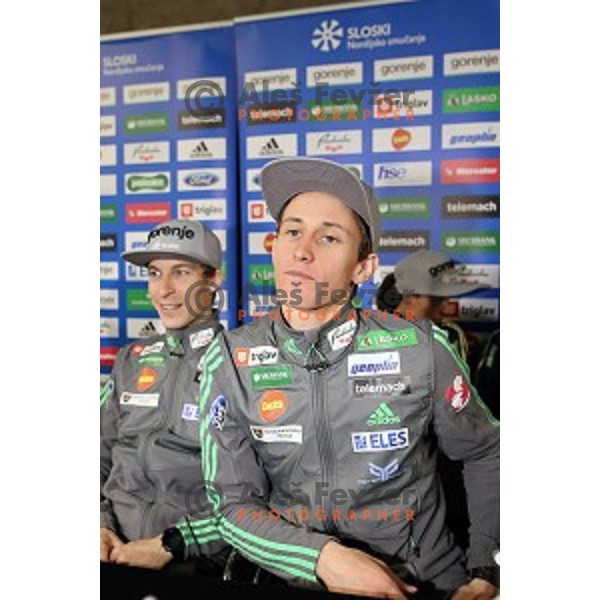 Peter Prevc at Slovenia Nordic Ski jumping team press conference in Ljubljana on February 6, 2017