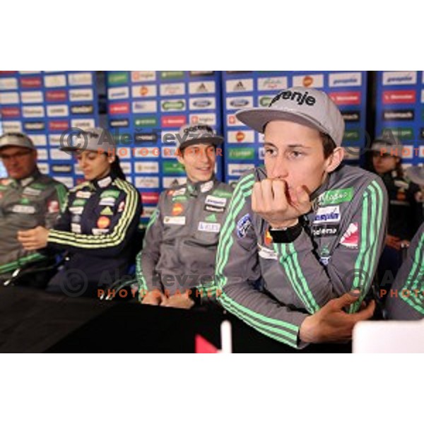 Peter Prevc at Slovenia Nordic Ski jumping team press conference in Ljubljana on February 6, 2017
