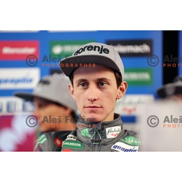 Peter Prevc at Slovenia Nordic Ski jumping team press conference in Ljubljana on February 6, 2017