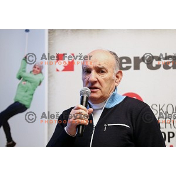 Ljubo Jasnic at Slovenia Nordic Ski jumping team press conference in Ljubljana on February 6, 2017