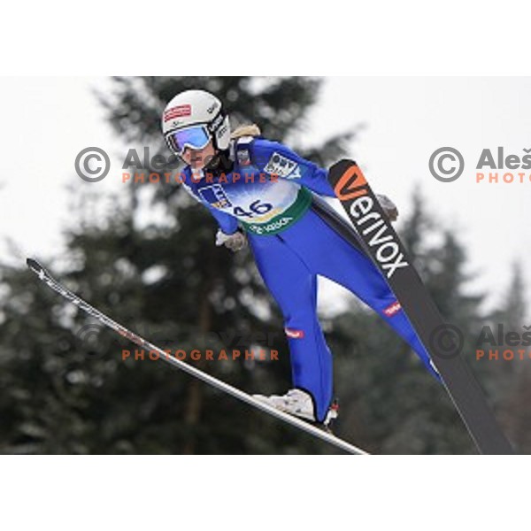 Chiara Hoelzl (AUT) at FIS Ski jumping Ladies World Cup in Ljubno, Slovenia on February 11, 2017