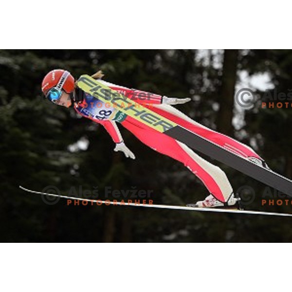 Svenja Wuerth (GER) at FIS Ski jumping Ladies World Cup in Ljubno, Slovenia on February 11, 2017