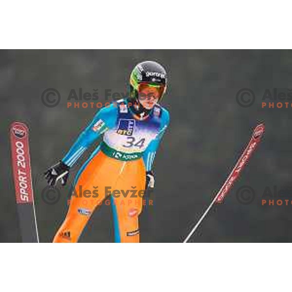 Ursa Bogataj during the Ljubno Women\'s World Cup Ski Jumping, Ljubno, Slovenia, on February 12, 2017.