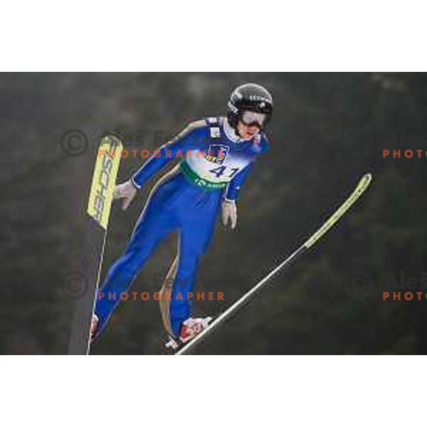 during the Ljubno Women\'s World Cup Ski Jumping, Ljubno, Slovenia, on February 12, 2017.