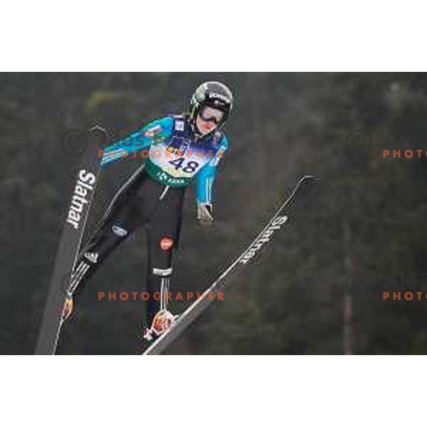 Ema Klinec during the Ljubno Women\'s World Cup Ski Jumping, Ljubno, Slovenia, on February 12, 2017.