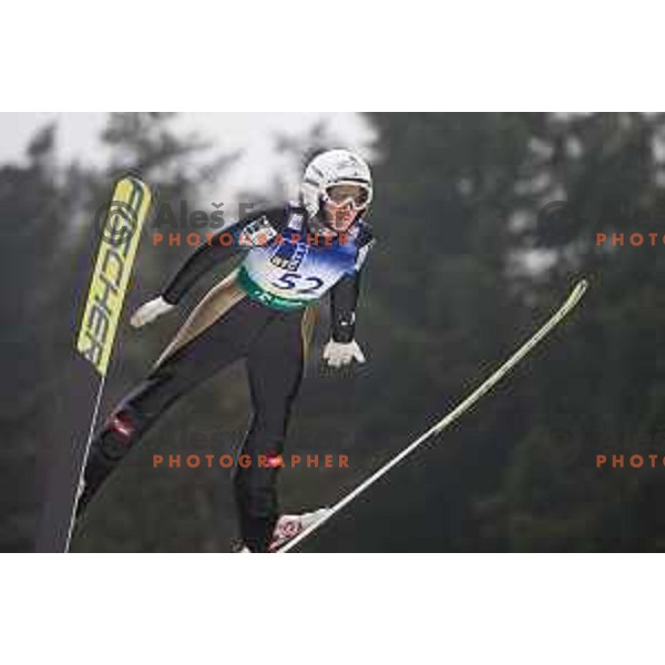 Daniela Iraschko-Stolz during the Ljubno Women\'s World Cup Ski Jumping, Ljubno, Slovenia, on February 12, 2017.