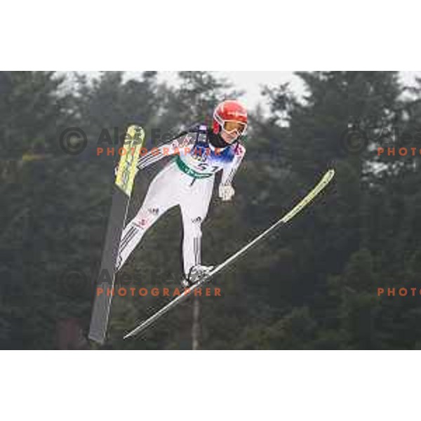 Katharina Althaus during the Ljubno Women\'s World Cup Ski Jumping, Ljubno, Slovenia, on February 12, 2017.