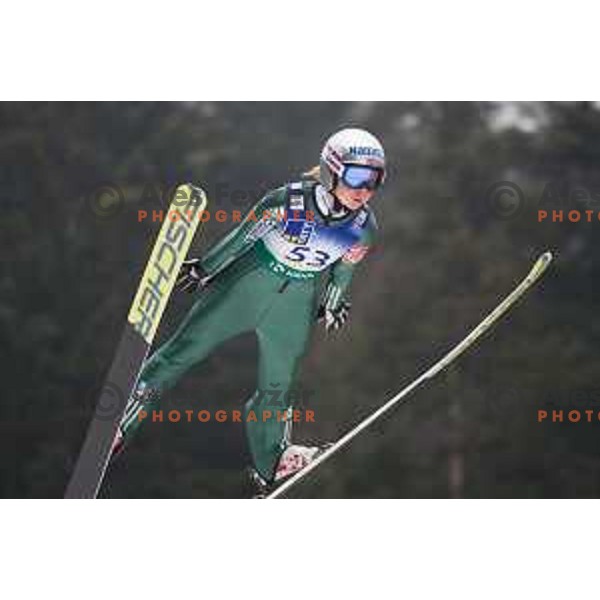 Maren Lundby during the Ljubno Women\'s World Cup Ski Jumping, Ljubno, Slovenia, on February 12, 2017.