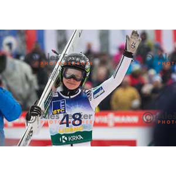 Ema Klinec (SLO) during the Ljubno Women\'s World Cup Ski Jumping, Ljubno, Slovenia on February 12, 2017