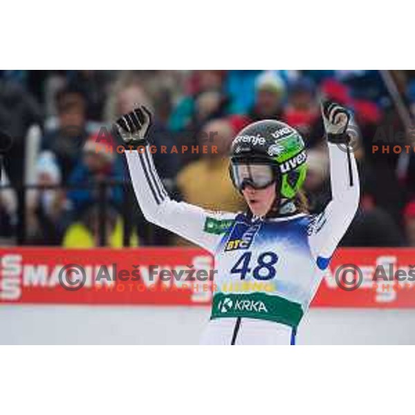 Ema Klinec (SLO) during the Ljubno Women\'s World Cup Ski Jumping, Ljubno, Slovenia on February 12, 2017