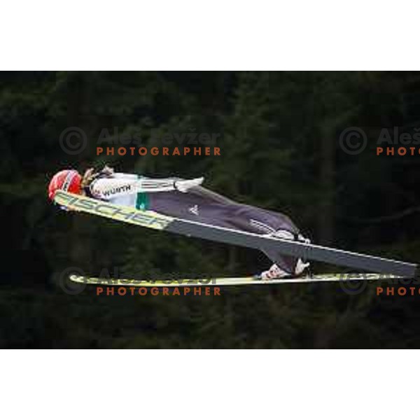 Svenja Wuerth during the Ljubno Women\'s World Cup Ski Jumping, Ljubno, Slovenia, on February 12, 2017.
