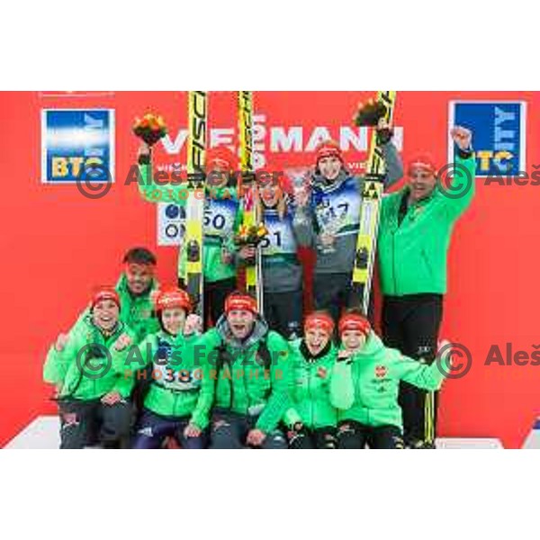 during the Ljubno Women\'s World Cup Ski Jumping, Ljubno, Slovenia, on February 12, 2017.