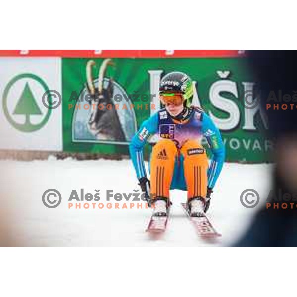 during the Ljubno Women\'s World Cup Ski Jumping, Ljubno, Slovenia, on February 12, 2017.