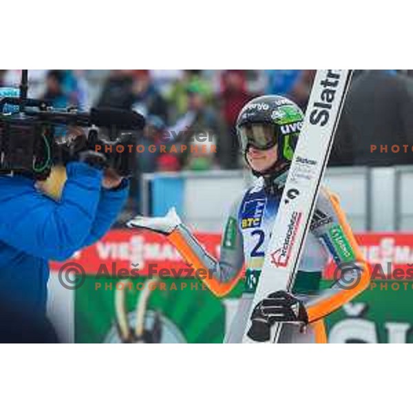 during the Ljubno Women\'s World Cup Ski Jumping, Ljubno, Slovenia, on February 12, 2017.