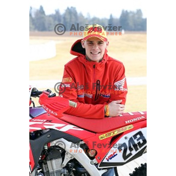 Tim Gajser, World Champion MX 2016 during AMZS press conference before start of MX GP season 2017 in Smlednik, Slovenia on February 17, 2017