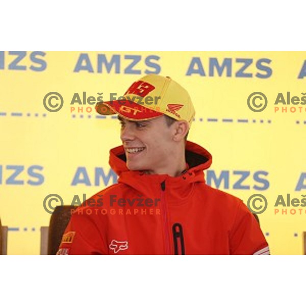 Tim Gajser, World Champion MX 2016 during AMZS press conference before start of MX GP season 2017 in Smlednik, Slovenia on February 17, 2017