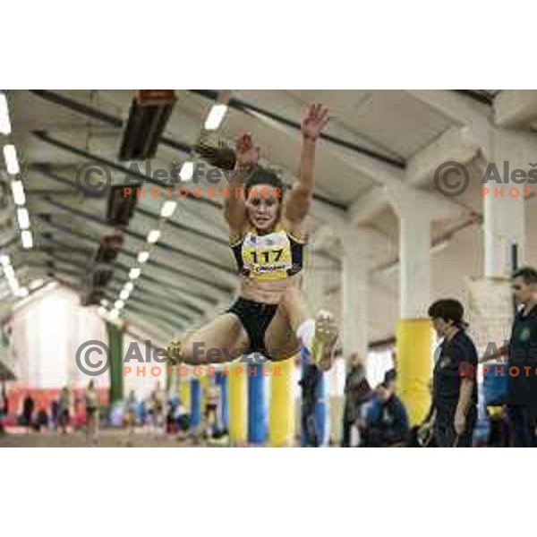 Maja Bedrac competes in long jump during National Athletics Indoor Championship in Celje, February 18th, 2017