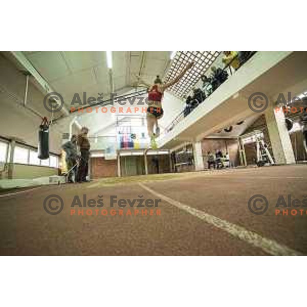 Nika Ude competes in long jump during National Athletics Indoor Championship in Celje, February 18th, 2017