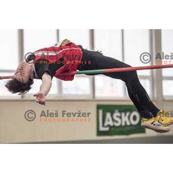  competes in high jump during National Athletics Indoor Championship in Celje, February 18th, 2017