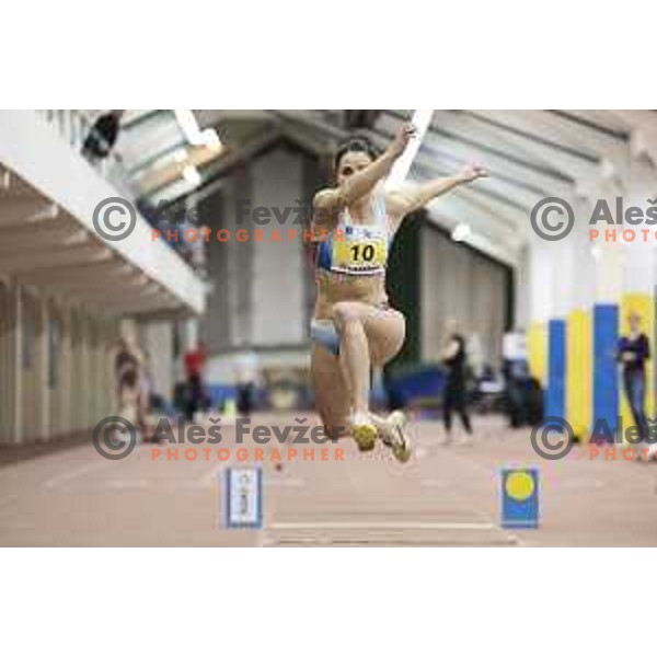 Sasa Babsek competes in triple jump during National Athletics Indoor Championship in Celje, February 18th, 2017