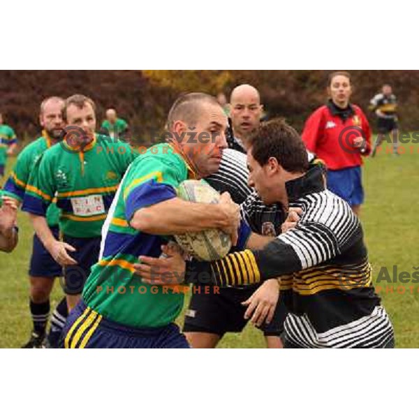 friendly rugby match of veterans Hermes - Udine, played in Ljubljana 27.10.2007. Photo by Ales Fevzer 