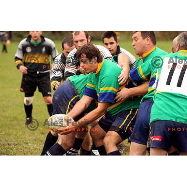 friendly rugby match of veterans Hermes - Udine, played in Ljubljana 27.10.2007. Photo by Ales Fevzer 