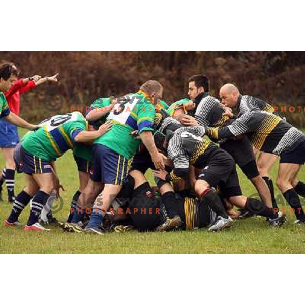 friendly rugby match of veterans Hermes - Udine, played in Ljubljana 27.10.2007. Photo by Ales Fevzer 