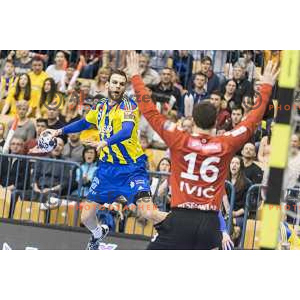Celje’s Borut Mackovsek (51) in action during EHF Champions League match between Celje PL (Slovenia) and KS Vive Tauron Kielce (Poland) in Zlatorog Hall, Celje on February 11th, 2017 