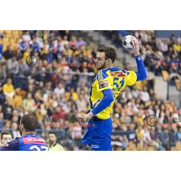 Celje’s Borut Mackovsek (51) in action during EHF Champions League match between Celje PL (Slovenia) and KS Vive Tauron Kielce (Poland) in Zlatorog Hall, Celje on February 11th, 2017 