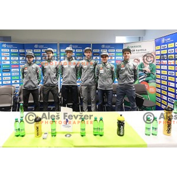 at Slovenia Nordic Ski jumping team press conference before departure to 2017 Nordic World Championships in Lahti (FIN) in Ljubljana on February 20, 2017