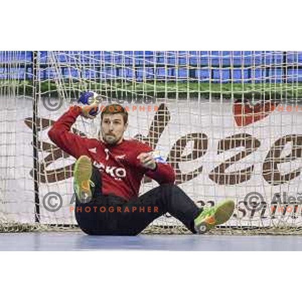Celje’s Urban Lesjak (1) in action during SEHA Gazprom League match between Celje PL (Slovenia) and Tatran Presov (Slovakia) in Zlatorog Hall, Celje on February 11th, 2017 