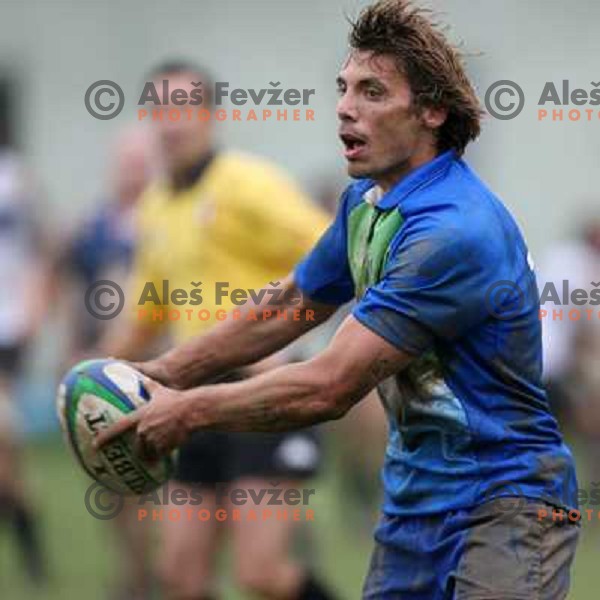 qualification rugby match Slovenia-Finnland in division C , played in Ljubljana 27.10.2007. Photo by Ales Fevzer 