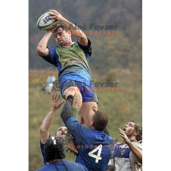 qualification rugby match Slovenia-Finnland in division C , played in Ljubljana 27.10.2007. Photo by Ales Fevzer 